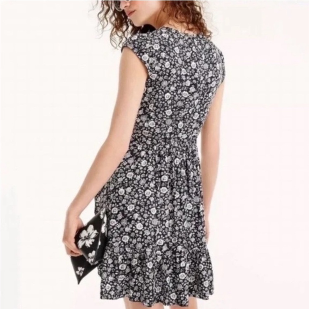 💥 J. Crew Mercantile Short Sleeve Faux Wrap Mini Dress Size 4